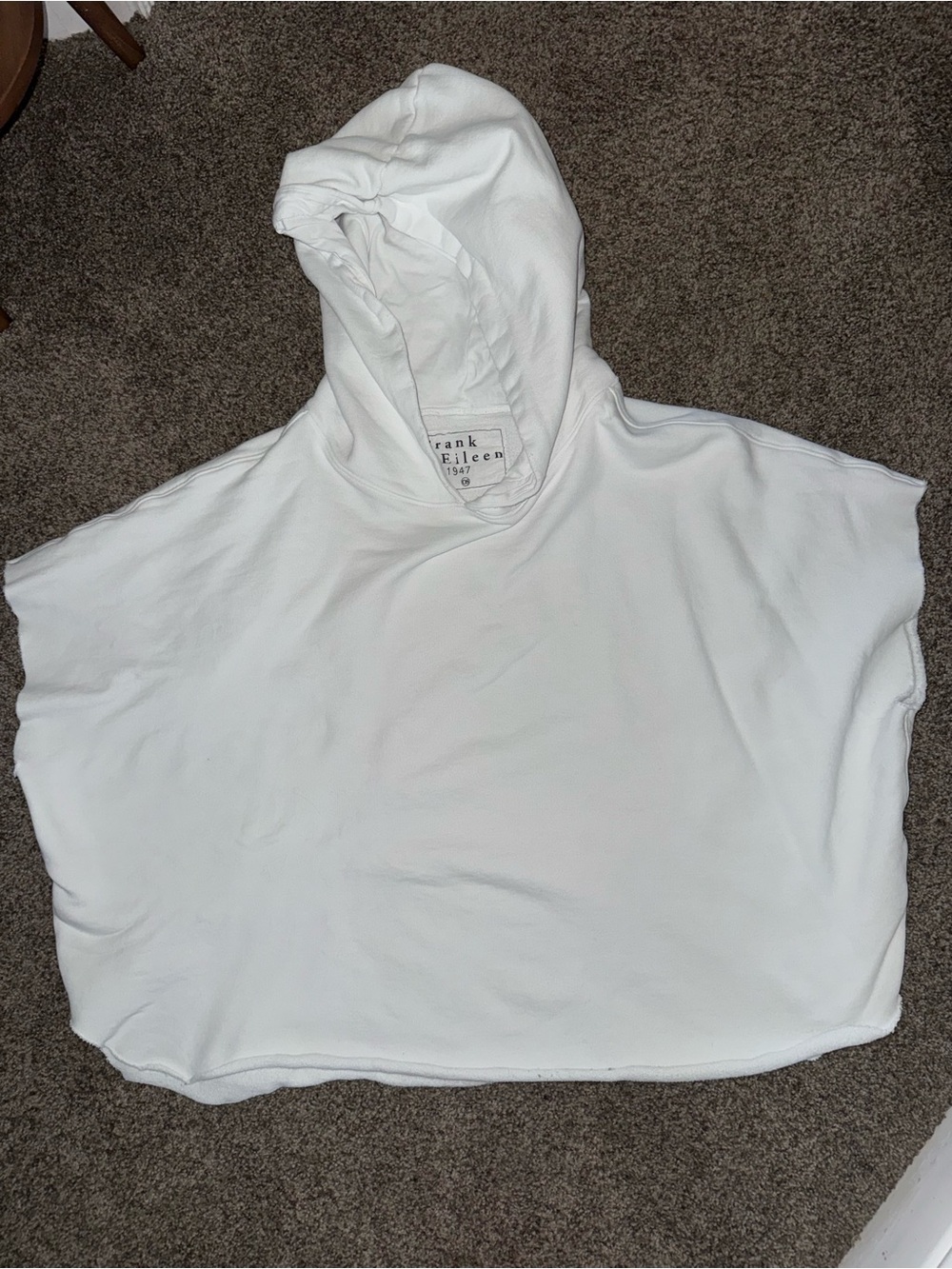Frank & Eileen Capelet Sweatshirt Hooded White